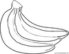 Lamina para colorear Dibujos de Frutas. pl&aacute;tanos